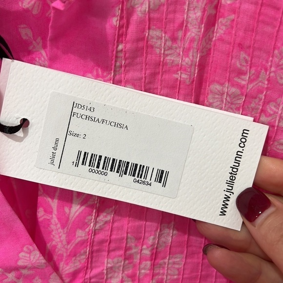 Juliet Dunn | NWT Flare Sleeve Mini Dress in Fuchsia - Size Medium - Picture 8 of 9